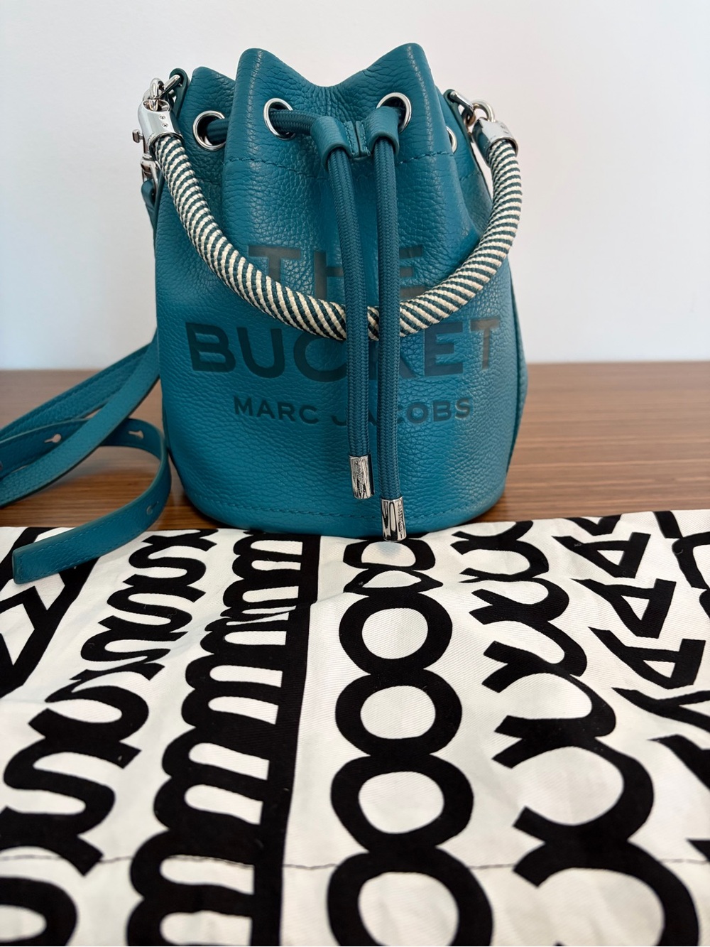 Marc Jacobs Teal Bucket Bag with Dust Bag